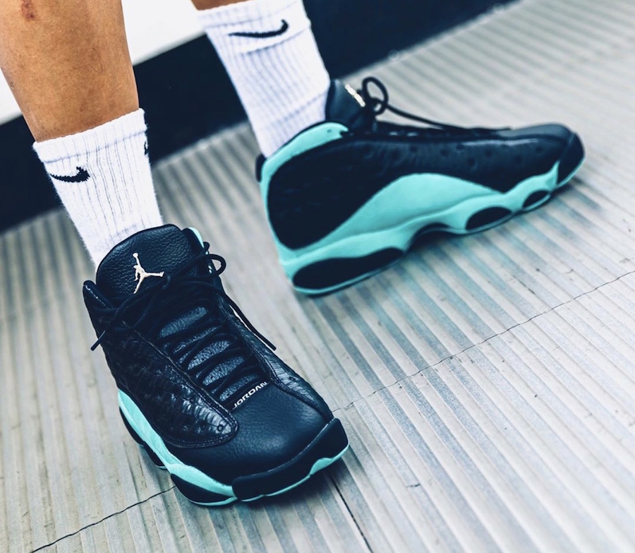 Air Jordan 13 Island Green 414571-030 On Feet