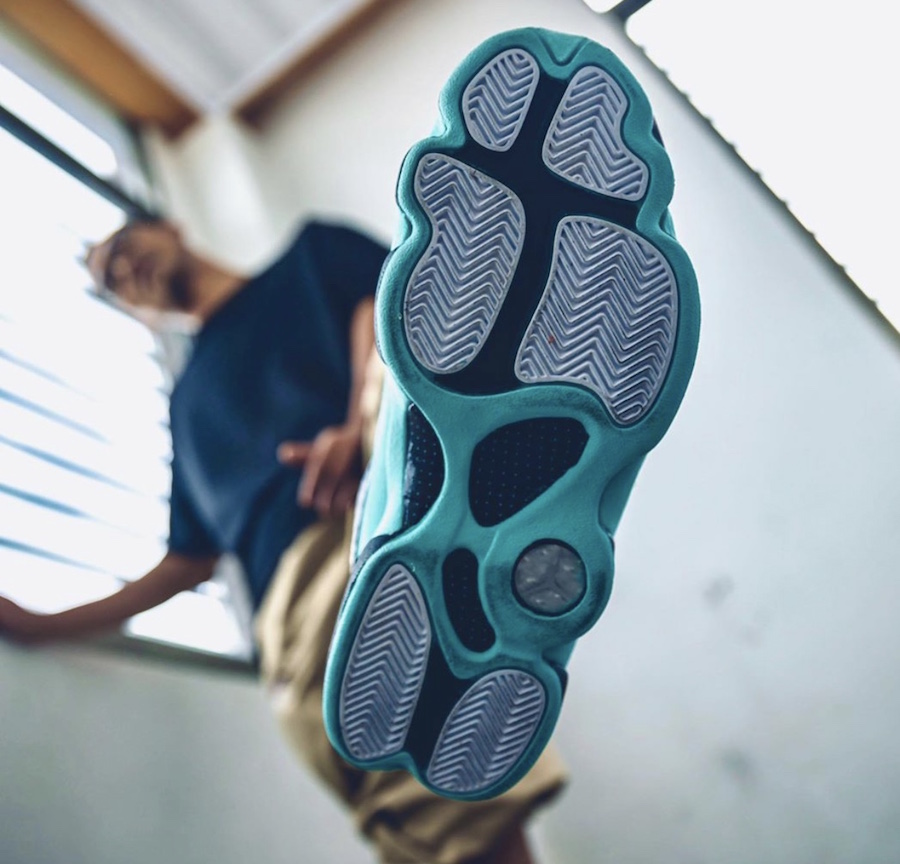 Air Jordan 13 Island Green 414571-030 On Feet
