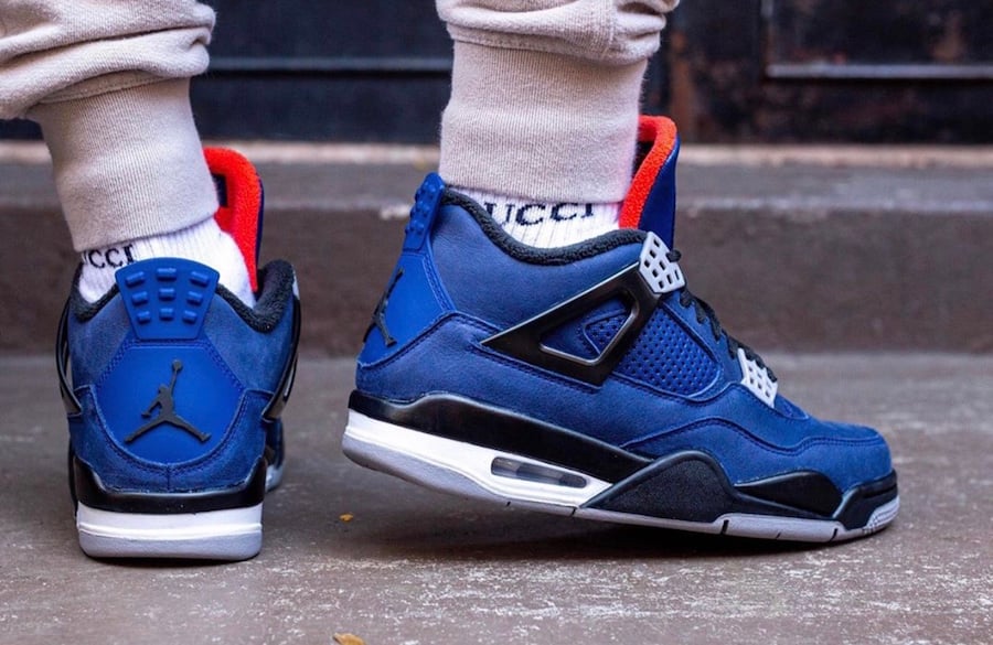 Air Jordan 4 Winter Loyal Blue CQ9597-401 On Feet