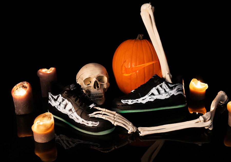 nike skeleton shoes black