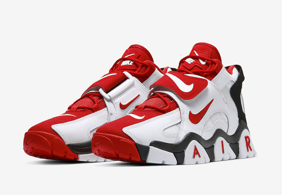 nike air barrage mid red black gold