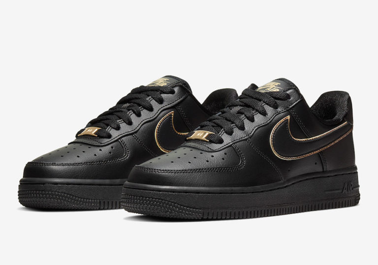 air force 1 with gold swoosh