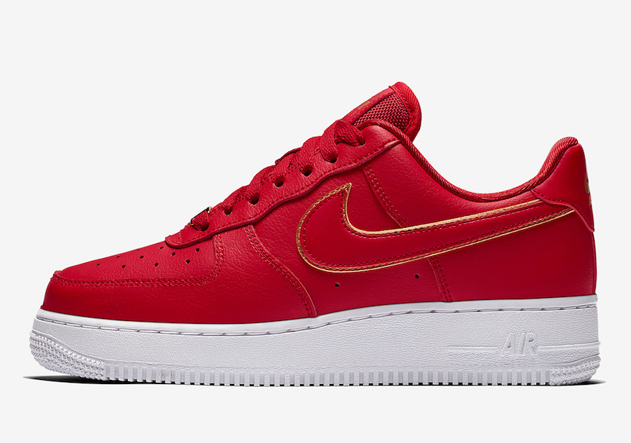 air force 1 red and gold