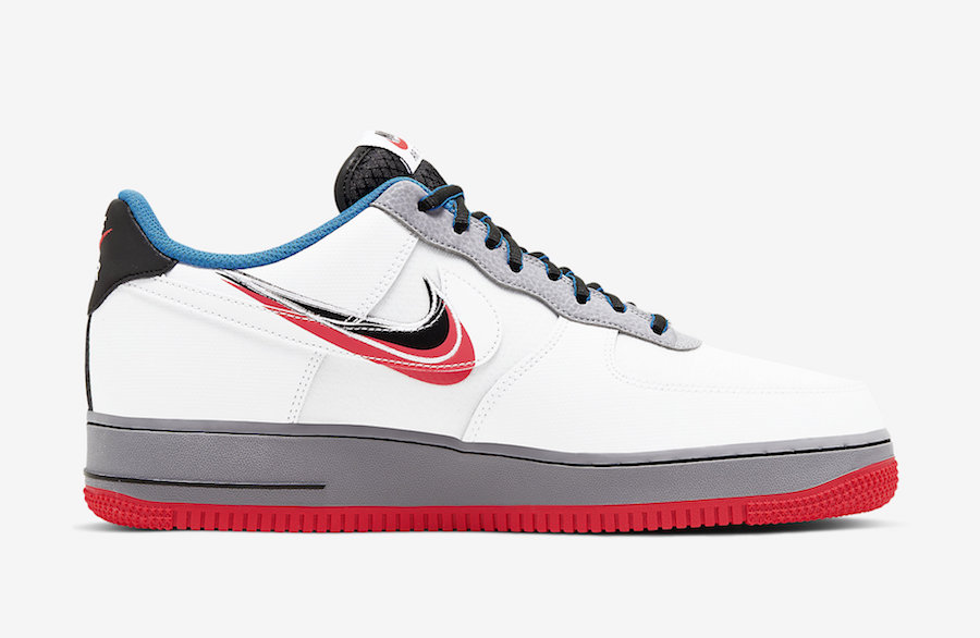 nike air force 1 script swoosh white blue