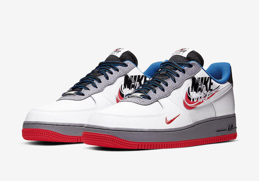 nike air force 1 low cos white red black