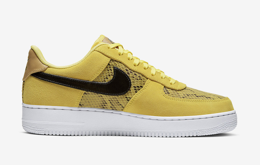 Nike Air Force 1 Low Yellow Snakeskin BQ4424-700 Release Date Info