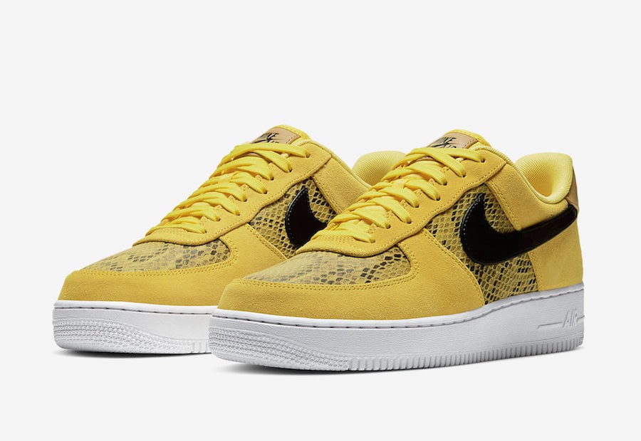 Nike Air Force 1 Low Yellow Snakeskin BQ4424-700 Release Date Info