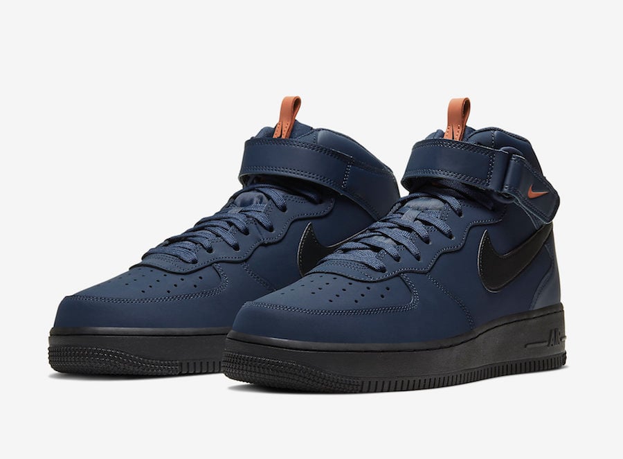 Nike Air Force 1 Mid Obsidian Dusty Peach BQ4592-400 Release Date Info