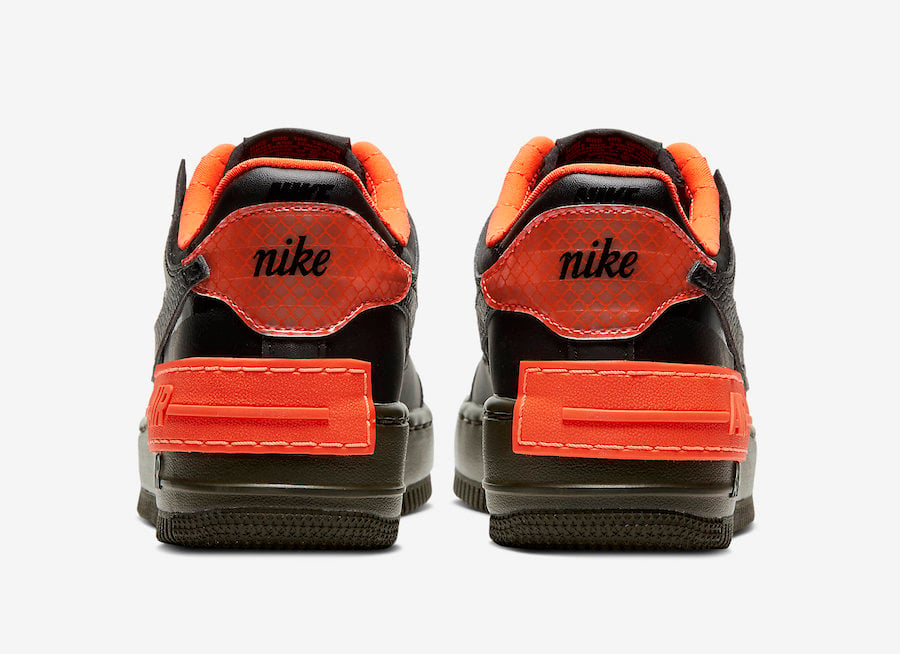 Nike Air Force 1 Shadow Black Orange CQ3317-001 Release Date Info