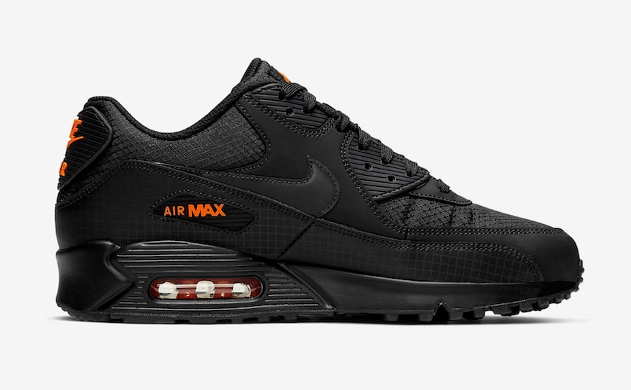 nike air max 90 black with orange