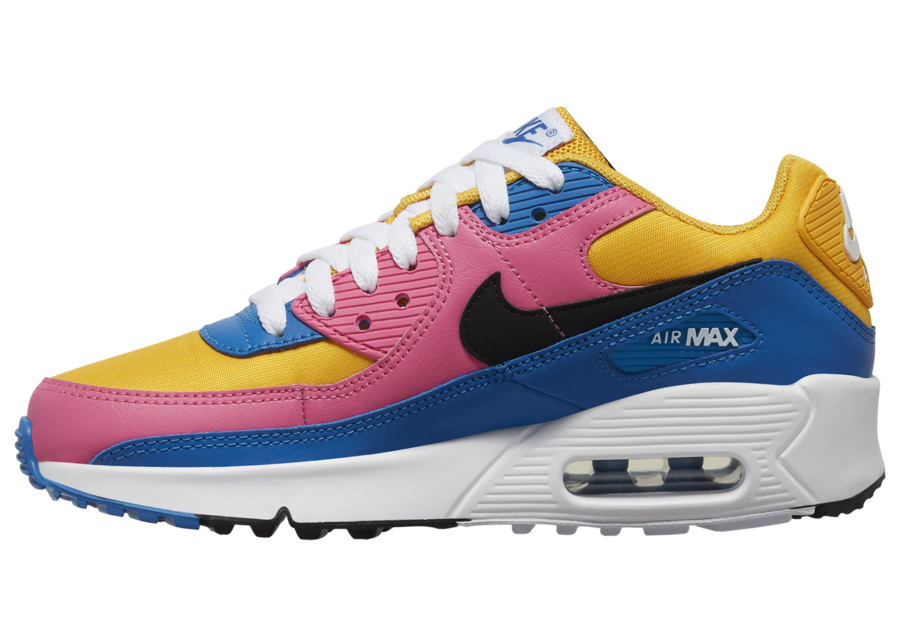 Nike Air Max 90 GS Gold Pink Blue CD6864-700 Release Date Info