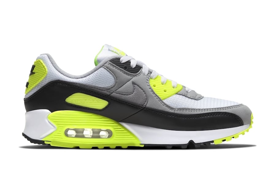 Nike Air Max 90 White Particle Grey Black Volt Release Date Info