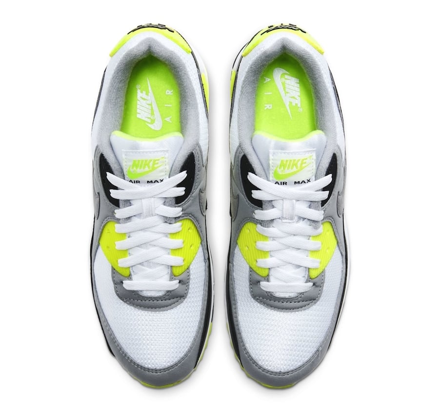 Nike Air Max 90 White Particle Grey Black Volt Release Date Info