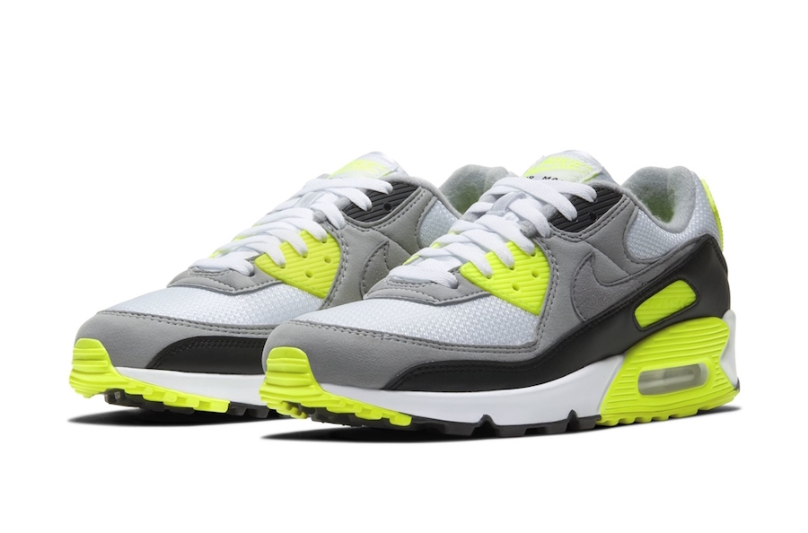 Nike Air Max 90 White Particle Grey Black Volt Release Date Info Nike Air Max 90 White Particle Grey Black Volt Release Date Info