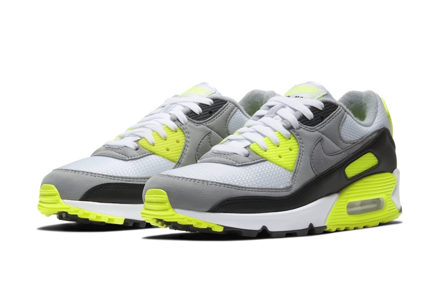 Nike Air Max 90 White Particle Grey Black Volt Release Date Info