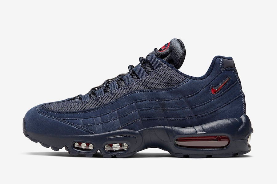 air max 95 midnight navy university red