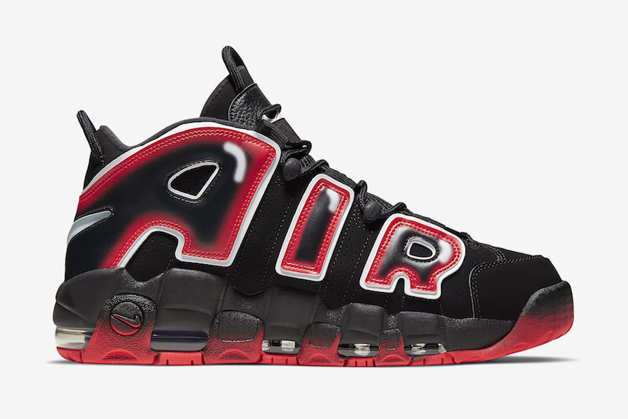 uptempo black and red