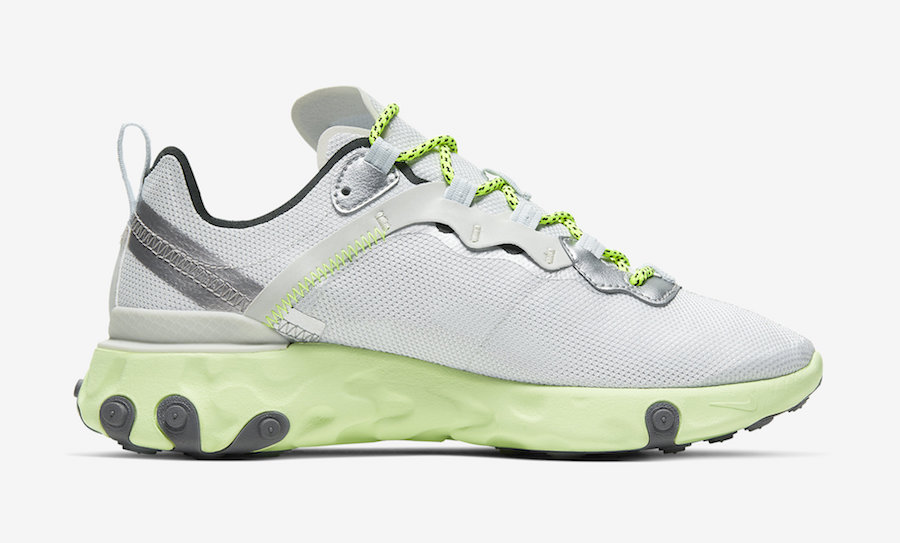 Nike React Element 55 Barely Volt CT2546-001 Release Date Info