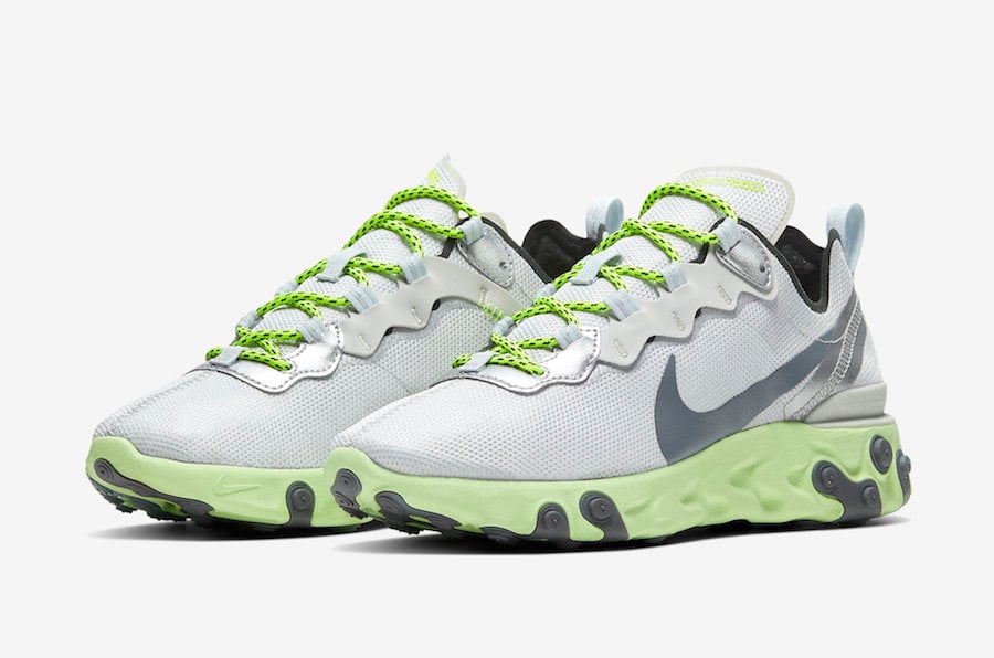 nike react element 55 grey green