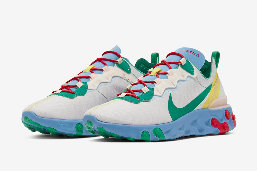 nike react element 55 red white and blue