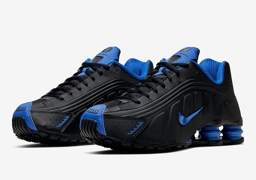 Nike Shox R4 in Black and Game Royal