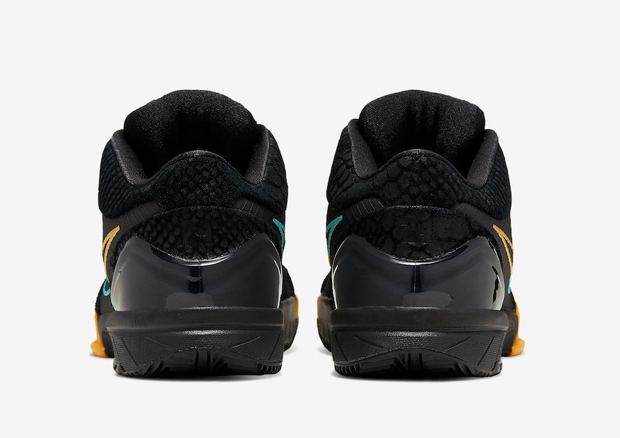 Nike Zoom Kobe 4 Protro Black Snake Aurora Green University Gold AV6339-002 Release Date Info
