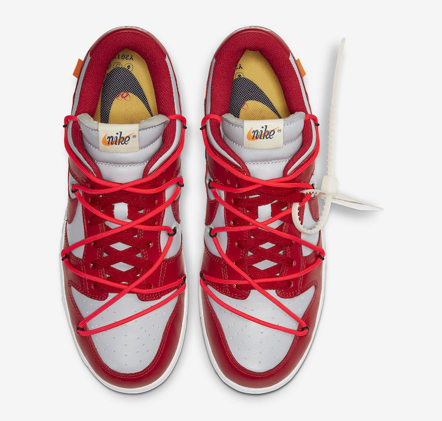 Off-White Nike Dunk Low Red Grey CT0856-600 Release Date Info