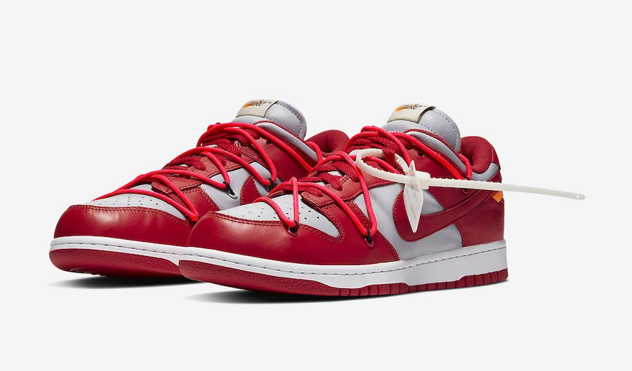 Off-White Nike Dunk Low Red Grey CT0856-600 Release Date Info