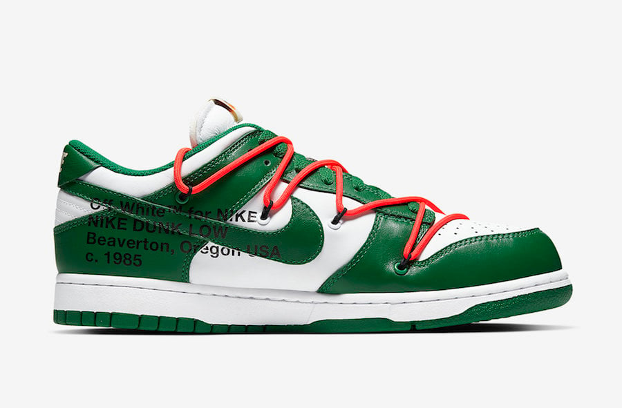 Off-White Nike Dunk Low White Green CT0856-100 Release Date Info