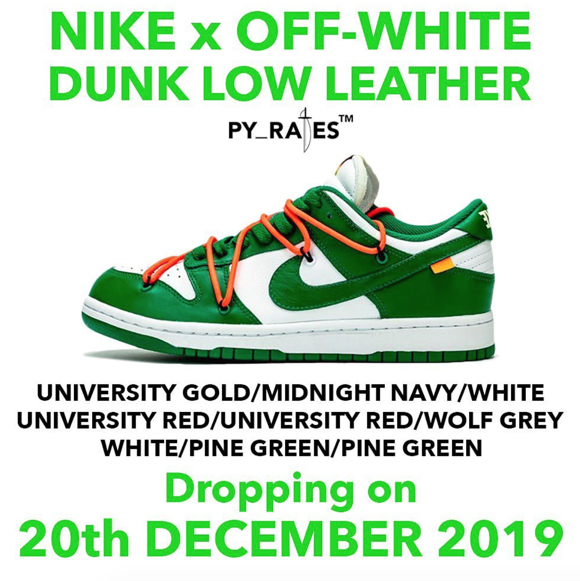 Off-White Nike Dunk Low Leather Release 