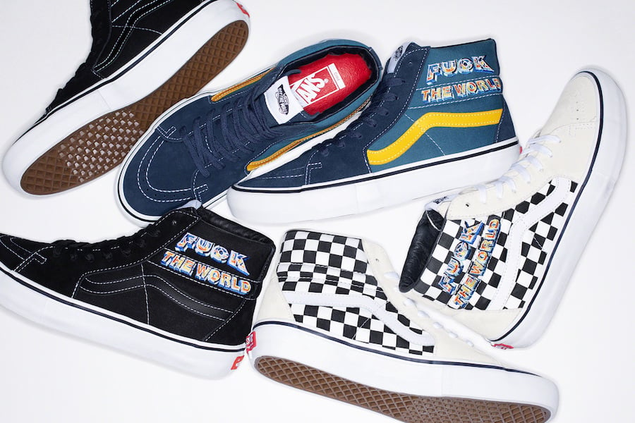 Supreme x Vans SK8-Hi ‘Fuck The World’ Collection Releases Tomorrow
