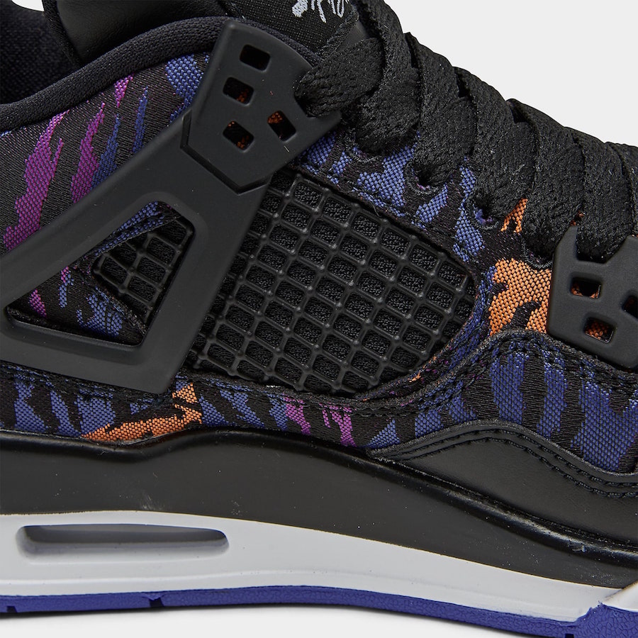 Tiger Camo Air Jordan 4 GS Rush Violet Racer Blue BQ9043-005