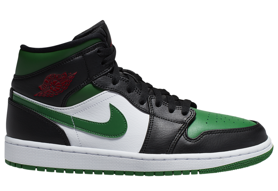 green white black and red jordan 1