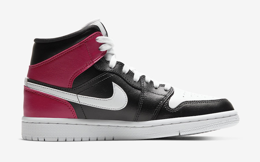 Air Jordan 1 Mid WMNS Black White Noble Red BQ6472-016 Release Date Info