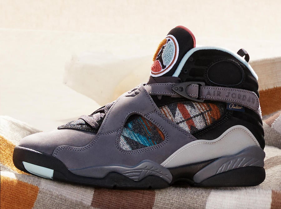 air jordan 8 retro n7 x pendleton men's shoe