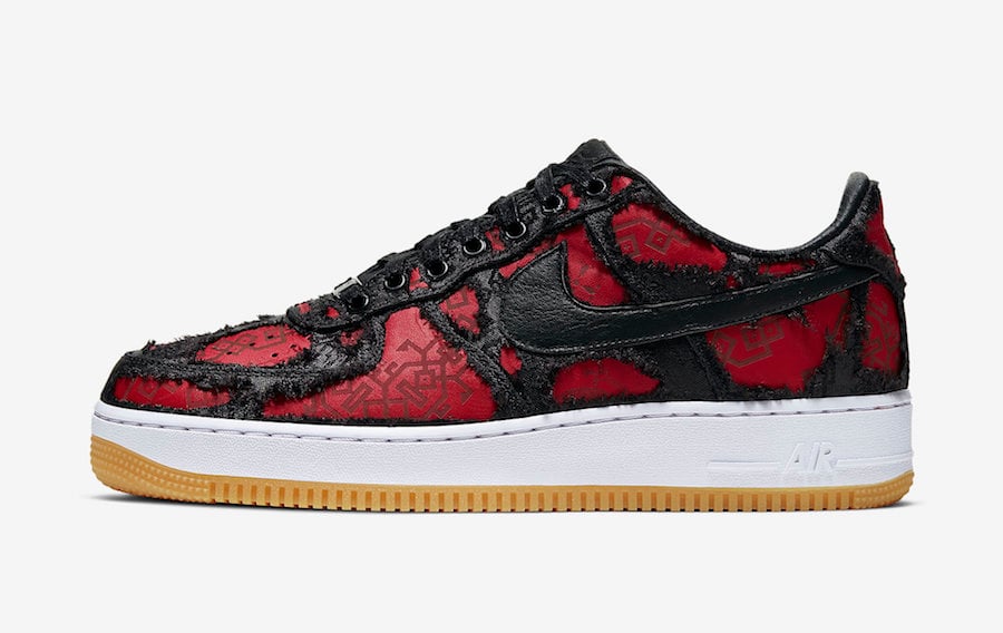 Fragment Clot Nike Air Force 1 Premium Black University Red White  CZ3986-001 Release Date | SneakerFiles