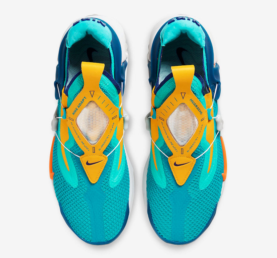 Nike Adapt Huarache Hyper Jade Total Orange BV6397-300 Release Date Info