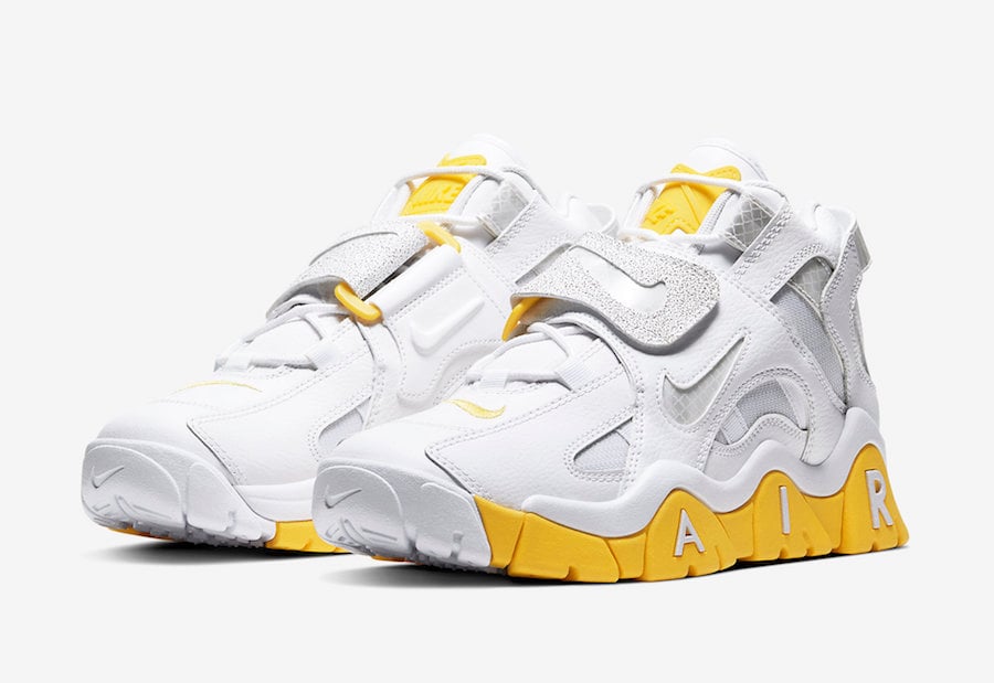 Nike Air Barrage Mid White Yellow Reflective CJ9574-100 Release Date Info Nike Air Barrage Mid White Yellow Reflective CJ9574-100 Release Date Info