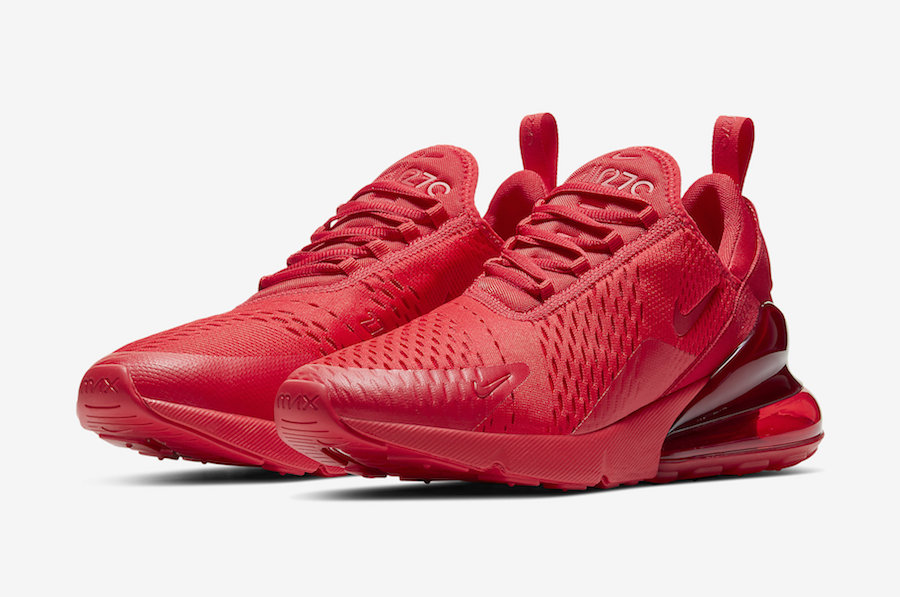 nike air max 270 black university red