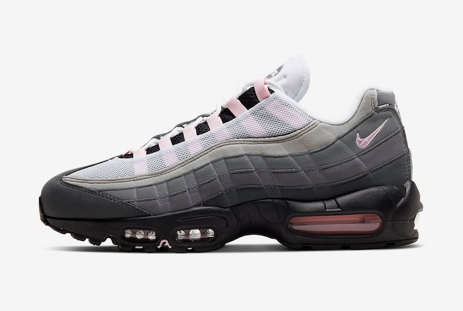 nike 95 pink and white