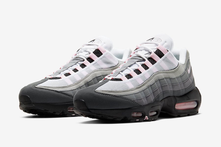 nike 95 pink and white