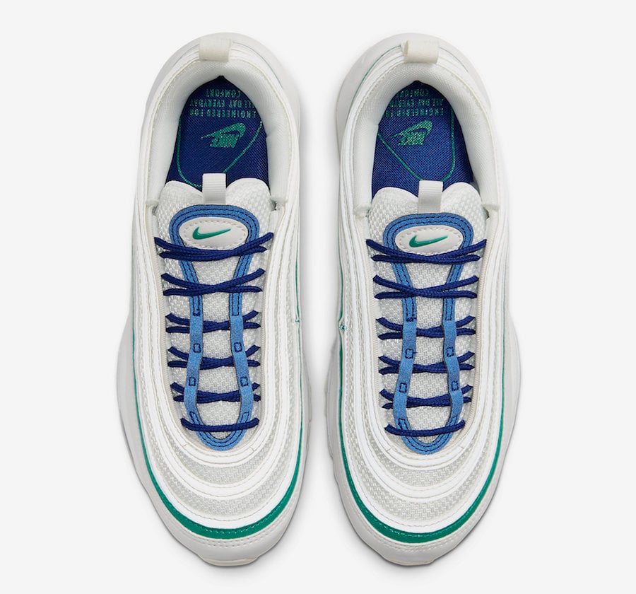 Nike Air Max 97 White Navy Green 921733-107 Release Date Info