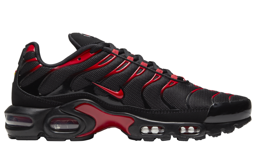 air max plus red black