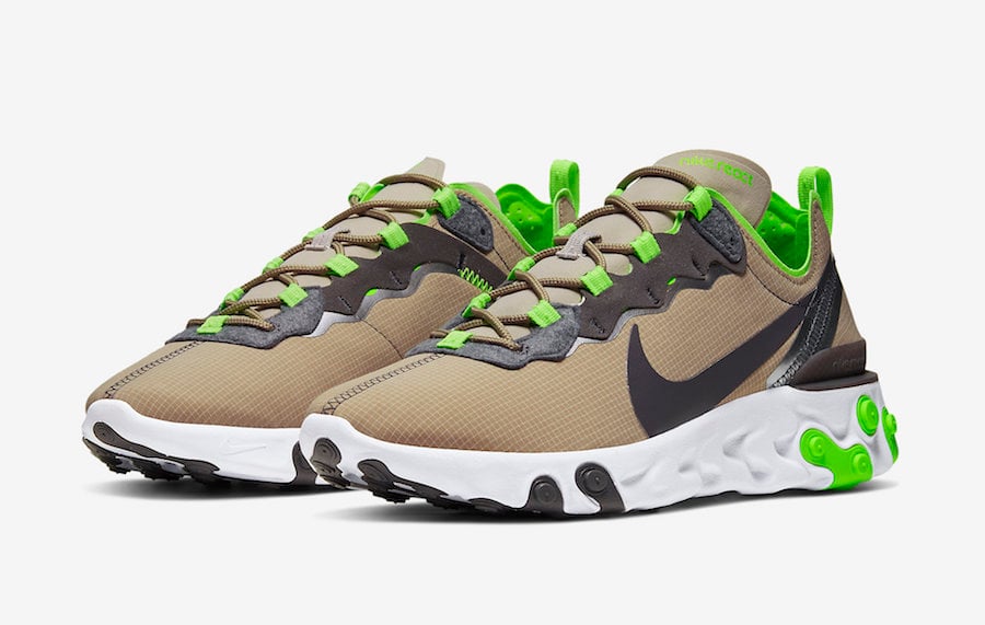 nike react element 55 neon green