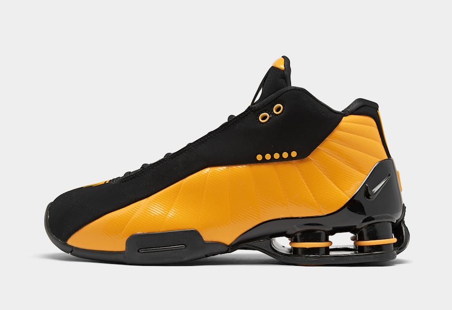 Nike Shox BB4 Black University Gold AT7843-002 Release Date Info