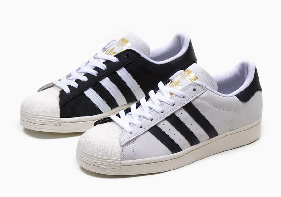 The adidas Superstar is Split in White and Black