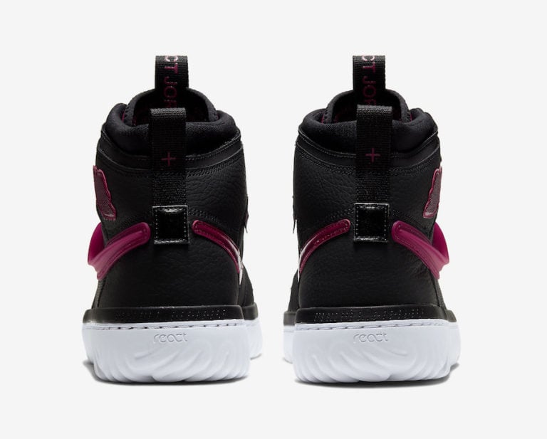 jordan 1 high react black noble red