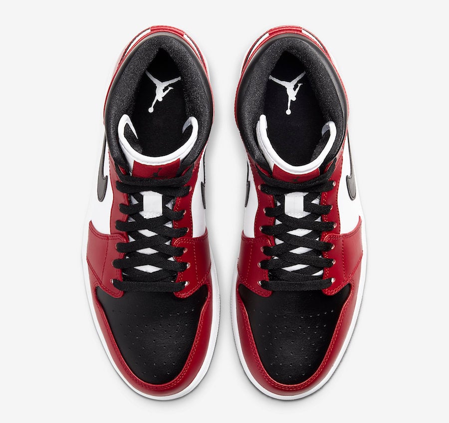 Air Jordan 1 Mid Chicago Black Toe 554724-069 Release Date