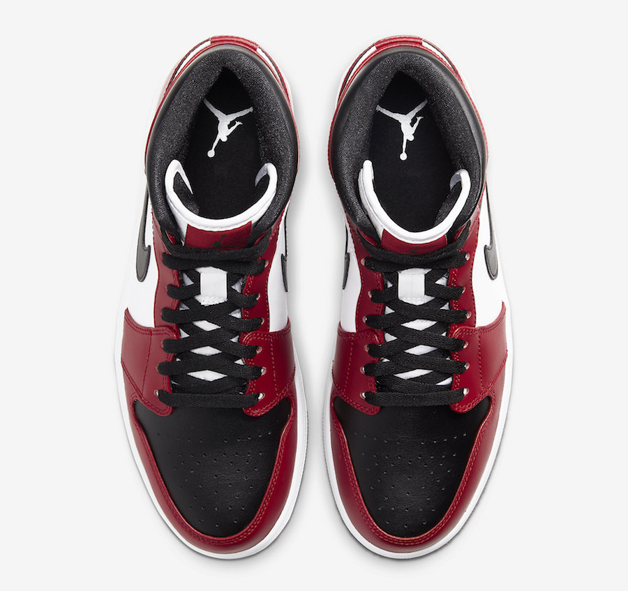 Air Jordan 1 Mid Chicago Black Toe 554724-069 Release Date