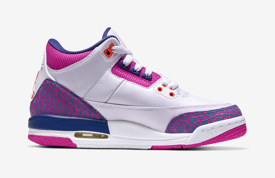 Air Jordan 3 GS Barely Grape Hyper Crimson Fire Pink 441140-500 Release